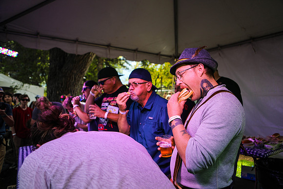 Bratwurst Eating Contest at Flagstaff Oktoberfest