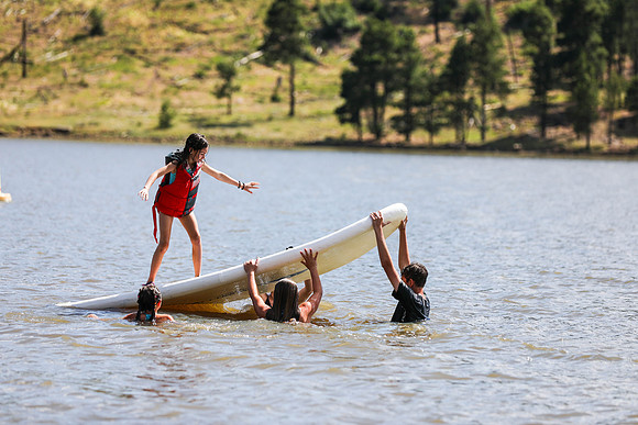 Children Cool Off in Lake Mary